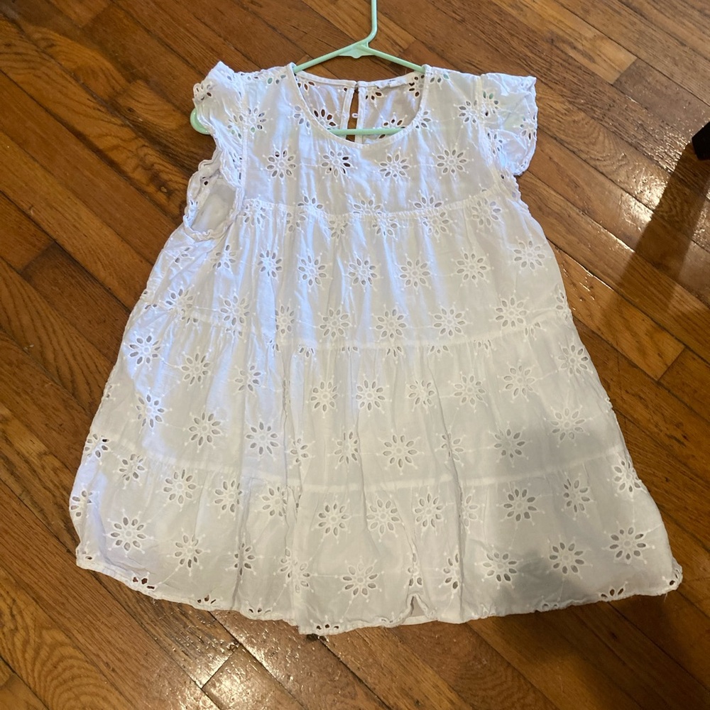 White eyelet shirt